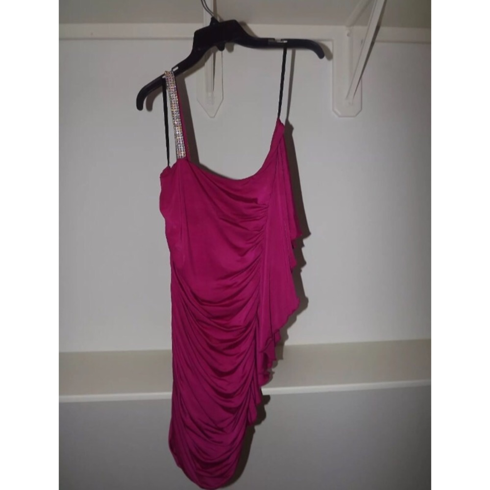Pink One-Shoulder Cocktail Dress